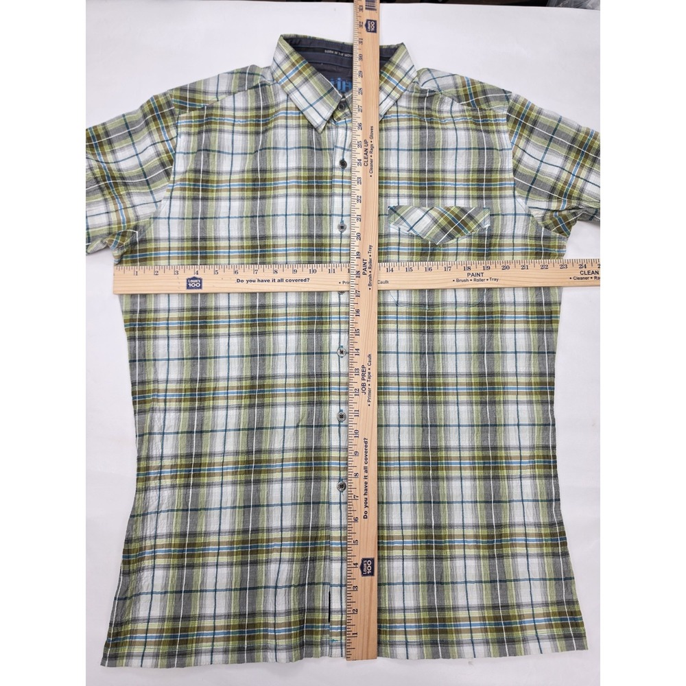 Kuhl Shirt Mens Size M Button Green Textured Seersucker Gorpcore Outdoors 3318 - Picture 7 of 9